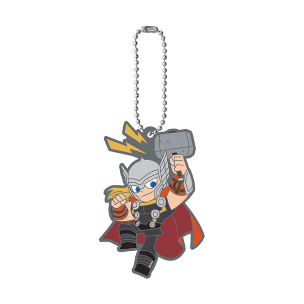 Marvel Capsule Rubber Mascot Thor Trading Strap Keychain