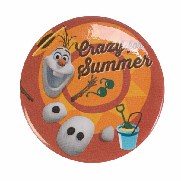 Disney Frozen Olaf Crazy For Summer 1.25 Inch Button