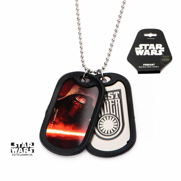 Star Wars VII: The Force Awakens Kylo Ren Stainless Steel Dog Tag Necklace