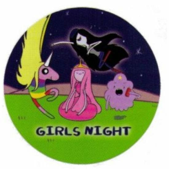 Adventure Time Girls Night 1.25 Inch Button