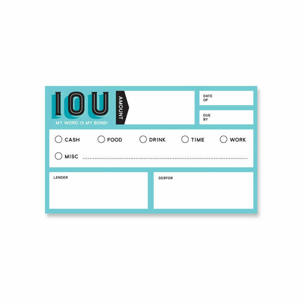 Carded: IOU Social Currency Cards