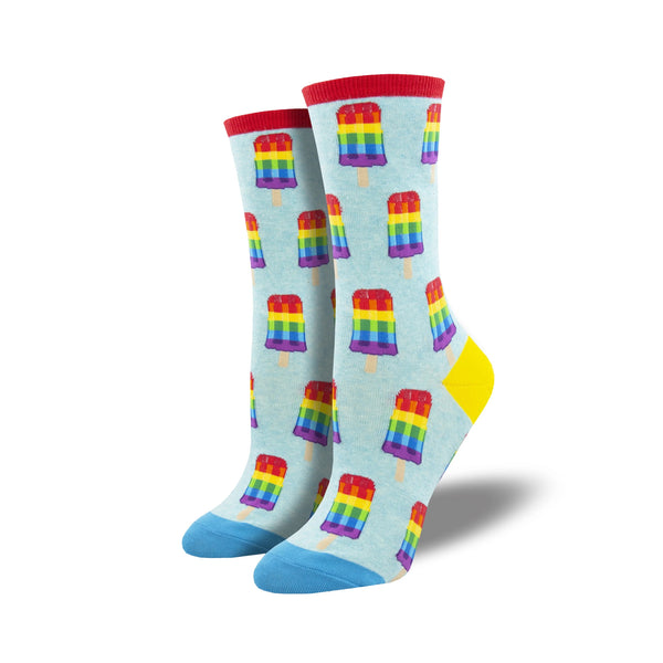 Gay Pops Women's Blue Crew Socks