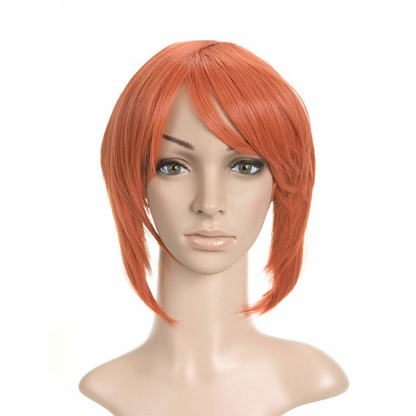 Bright Orange Layered Short Length Cosplay Costume Wig
