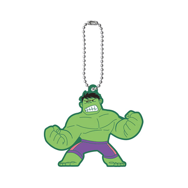 Marvel Capsule Rubber Mascot Hulk Trading Strap Keychain