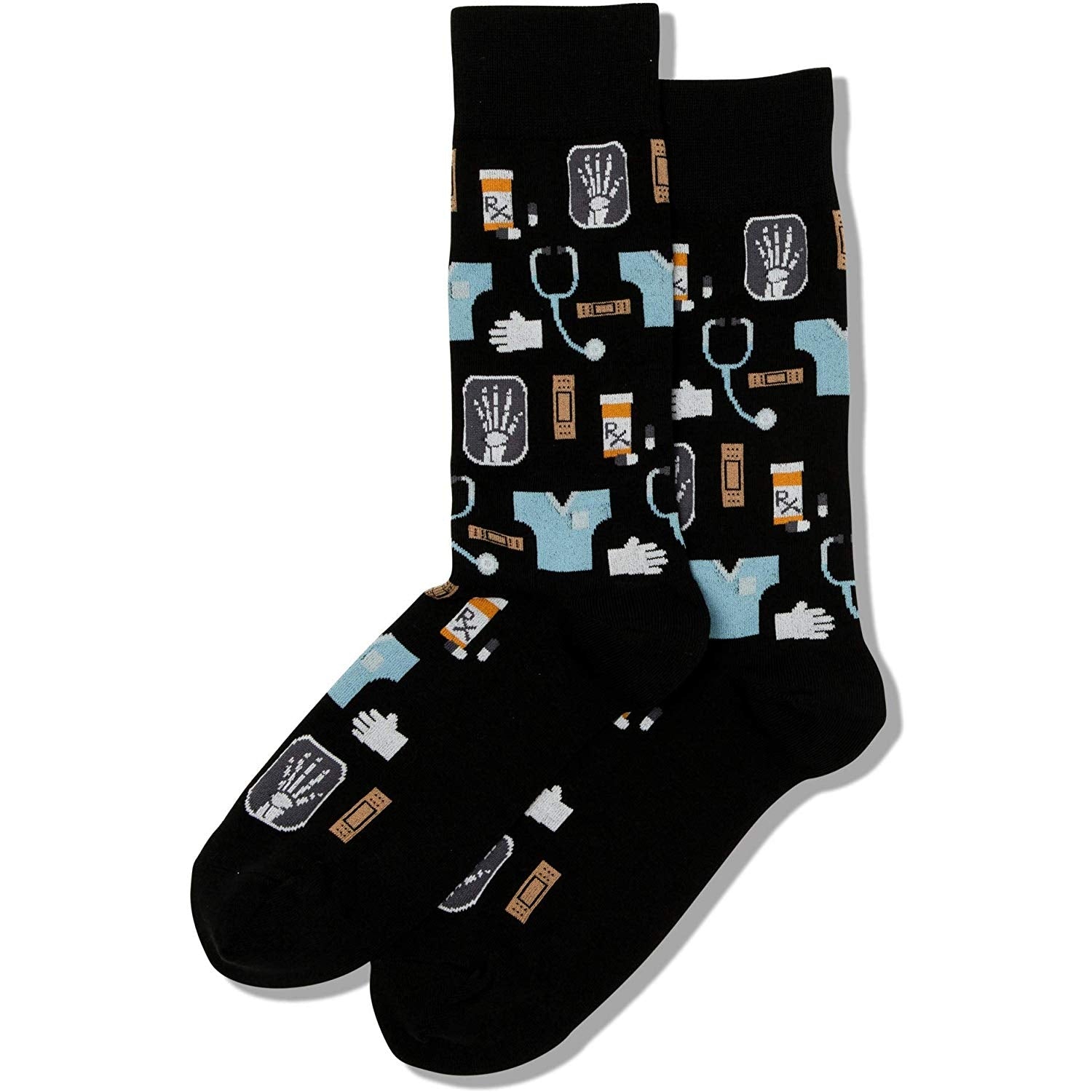 Medical Black Crew Socks