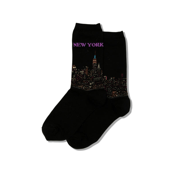 New York Women's Black Crew Socks