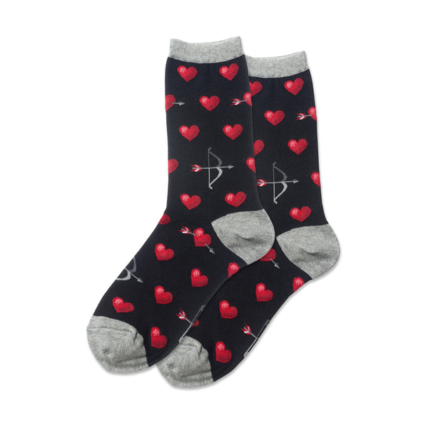 BOW AND ARROW Women's Black Crew Socks