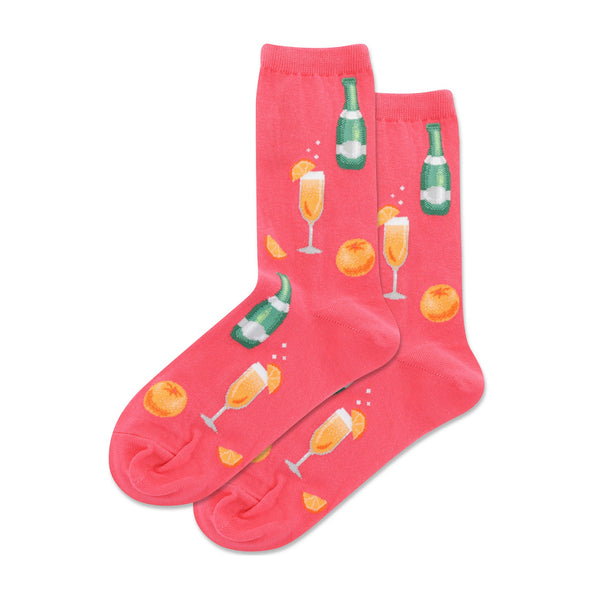 Mimosa Women's Hot Pink Crew Socks