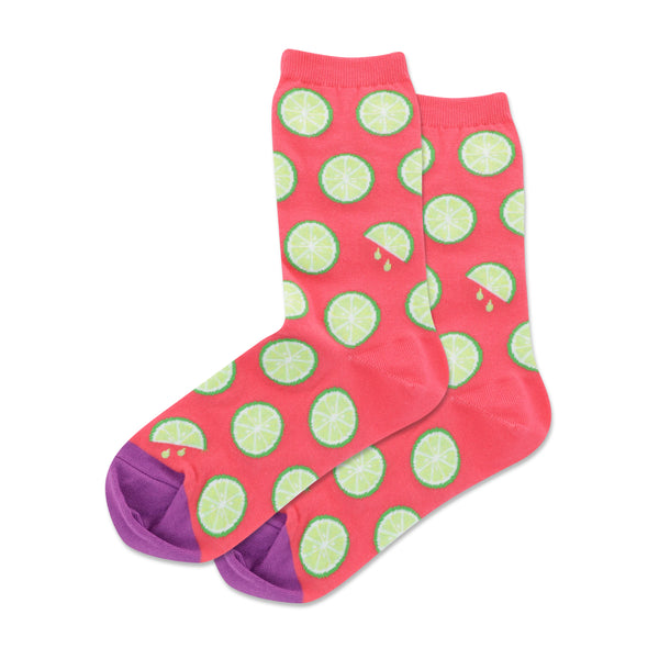 Citrus Women's Hot Pink Crew Socks