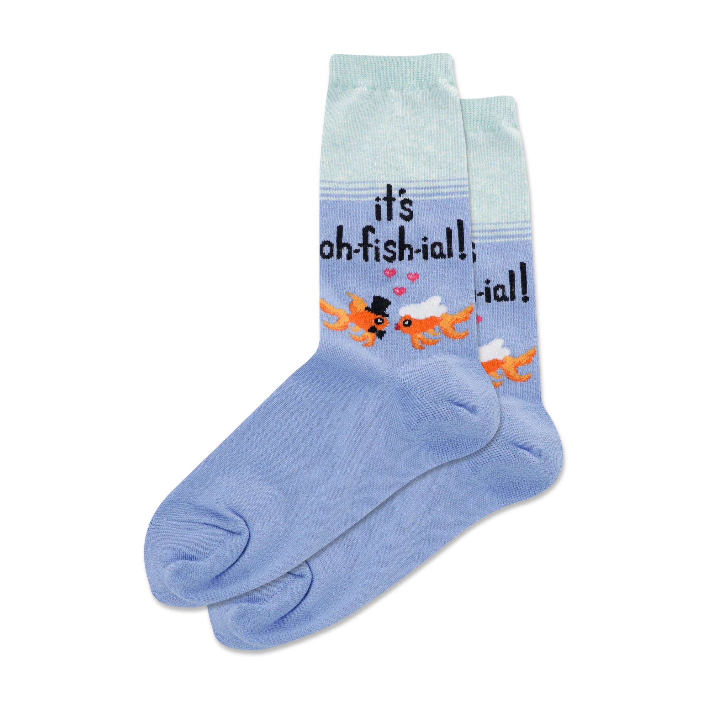 it's Oh-FISH-ial Women's Periwinkle Crew Socks