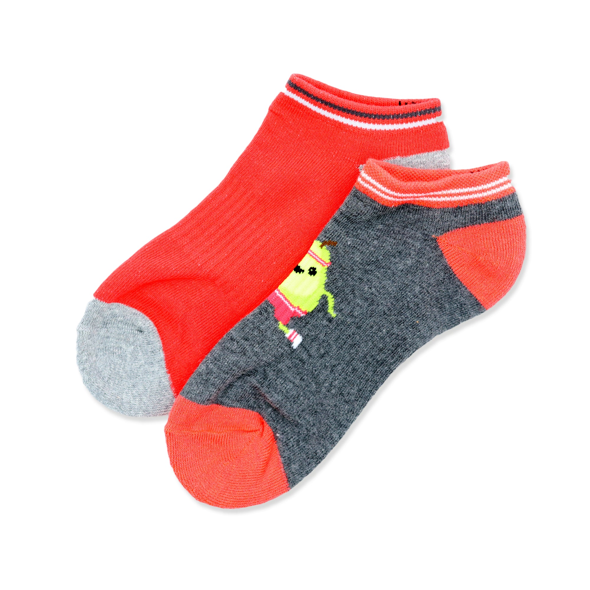 Running Pear Women's Charcoal Heather Socks - Set of 2