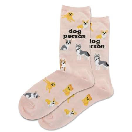 Dog Person Women's Blush Crew Socks