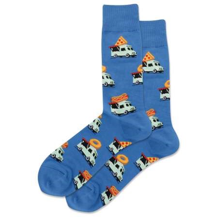 Food Truck Men's Teal Crew Socks