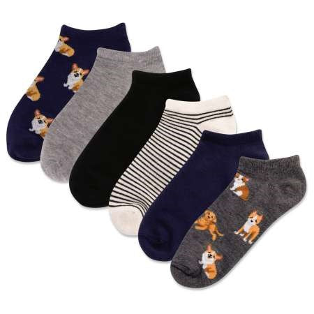 Dog Women's Assorted Low Cut Socks - Set of 6