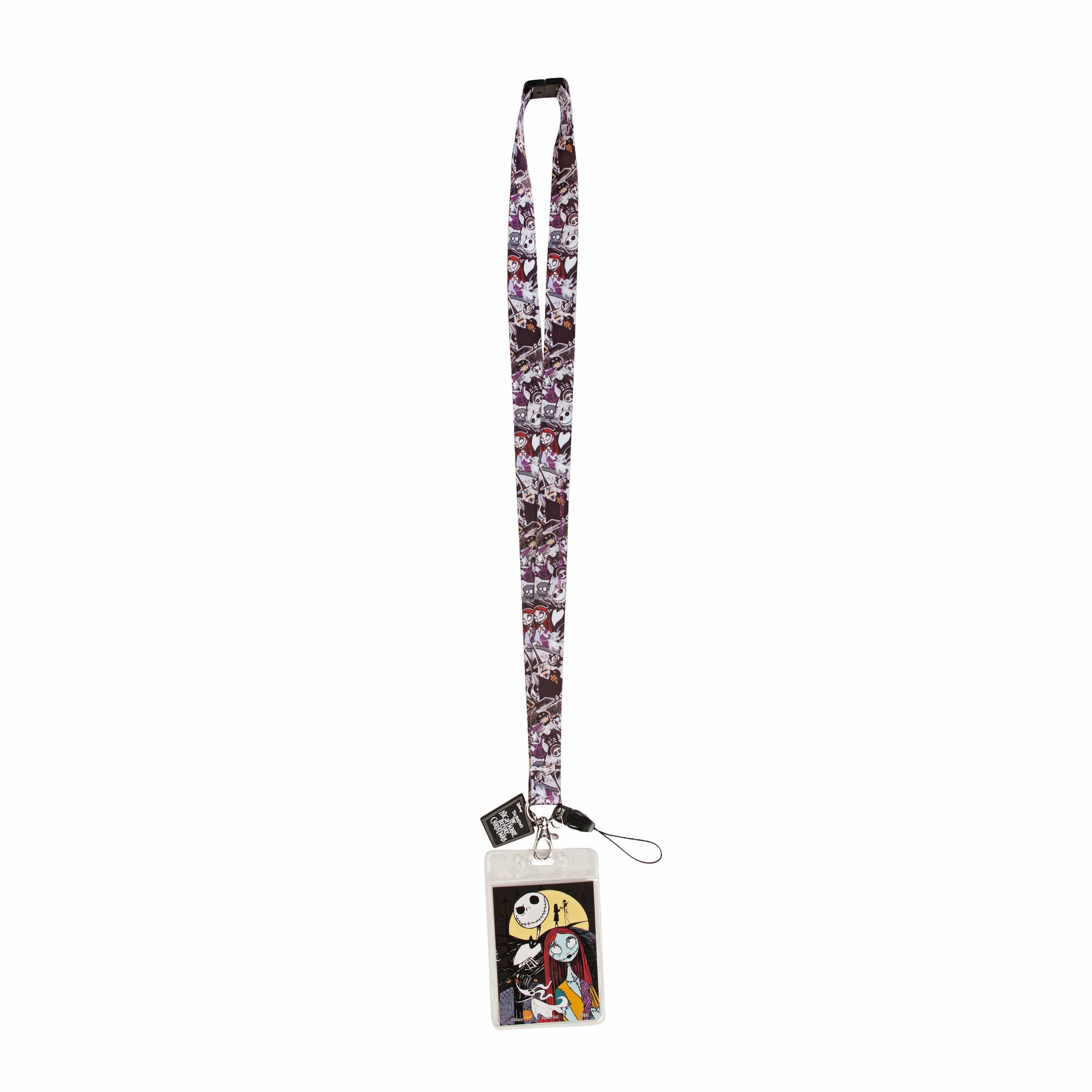 The Nightmare Before Christmas Jack & Sally Charm Lanyard