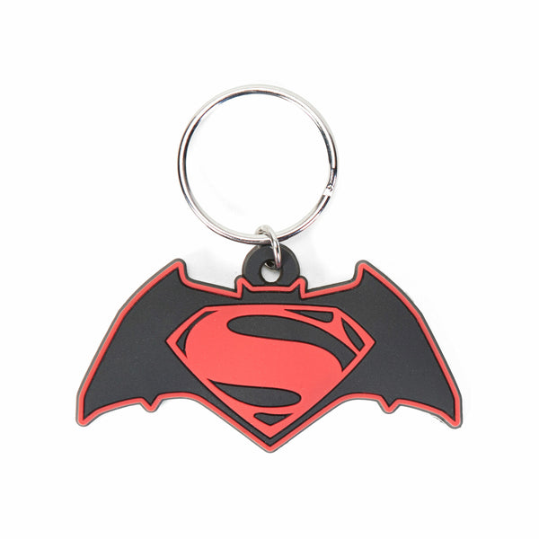 DC Comics Batman vs. Superman Logo Soft Touch PVC Keychain