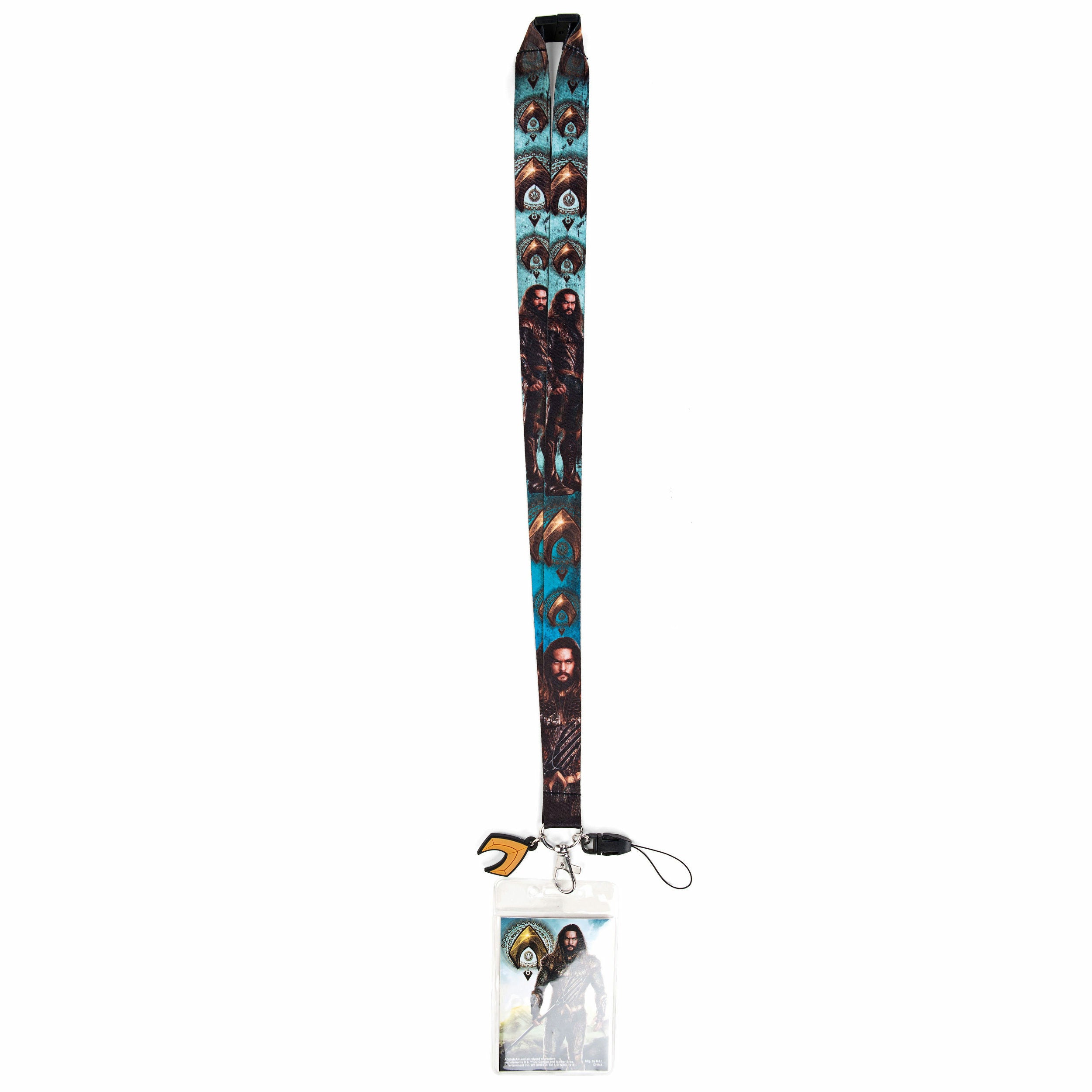 DC Comics Justice League Aquaman Logo Charm Lanyard