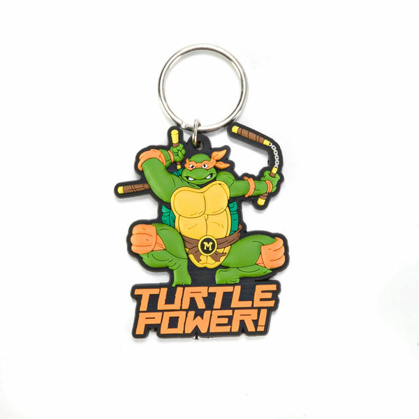 Teenage Mutant Ninja Turtles Michelangelo Laser Cut Rubber Keychain