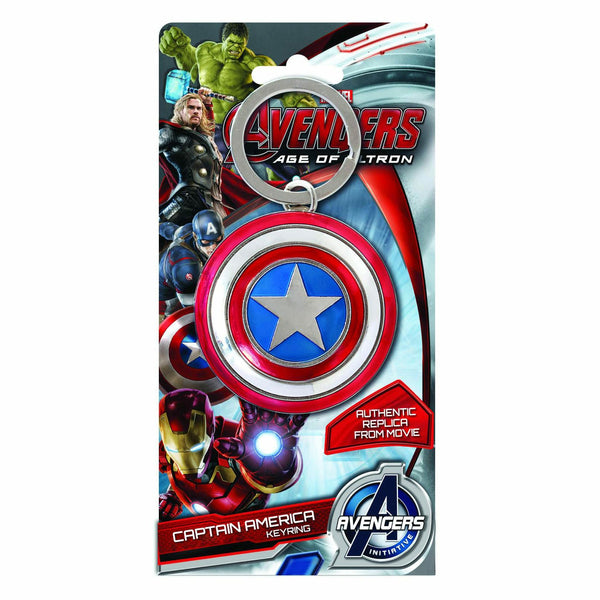 Marvel Captain America Shield Pewter Keychain