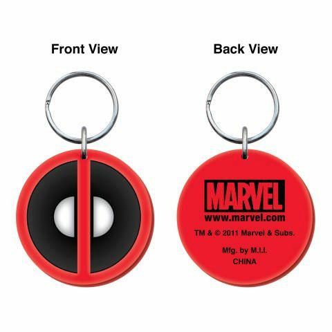 Marvel Deadpool Logo Laser Cut Rubber Keychain