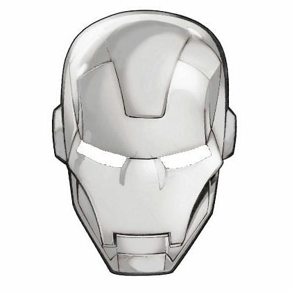 Marvel Avengers Assemble Iron Man Face Pewter Lapel Pin