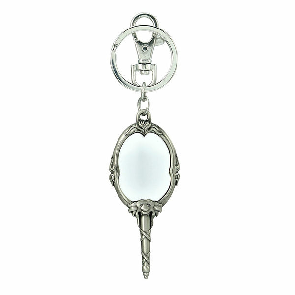 Beauty and the Beast Mirror Pewter Keychain