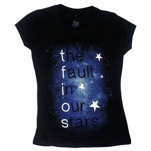 The Fault In Our Stars Constellations Juniors Black T-Shirt