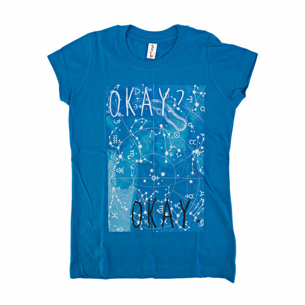 The Fault In Our Stars Okay Okay Constellations Juniors Blue T-Shirt