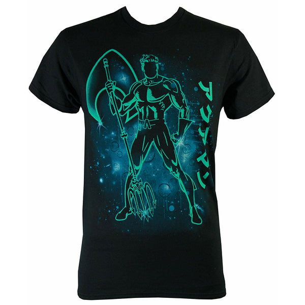DC Comics Aquaman Color Burts & Japanese Graphic T-Shirt