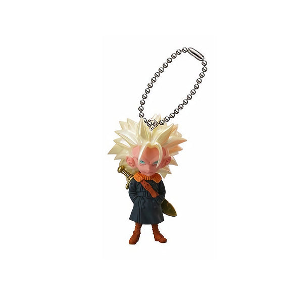 Dragon Ball Super UDM Burst 18 Super Saiyan 3 Xeno Trunks Figure Keychain