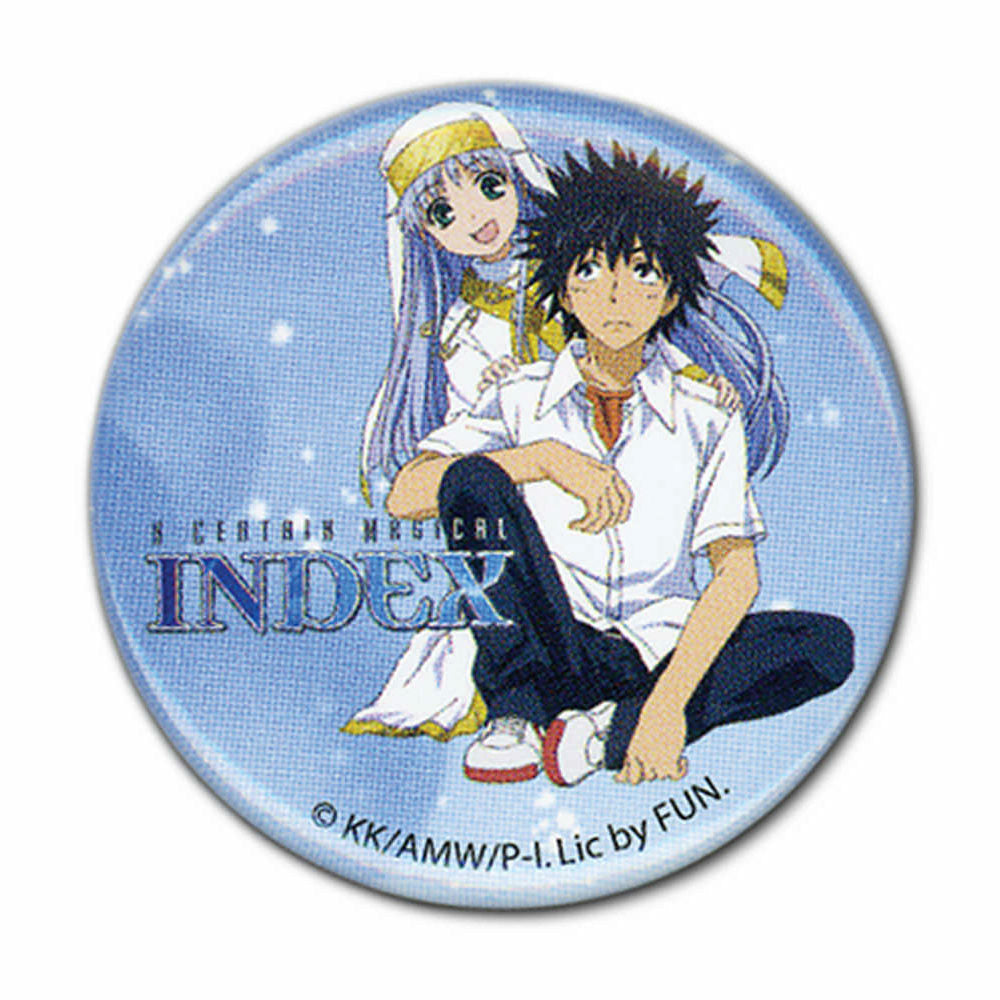 A Certain Magical Indez Touma & Index 1.25 inch Button