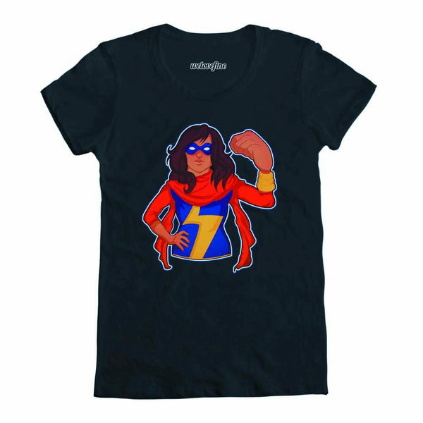 Marvel Ms. Marvel Kamala Khan Fist Juniors Navy T-Shirt