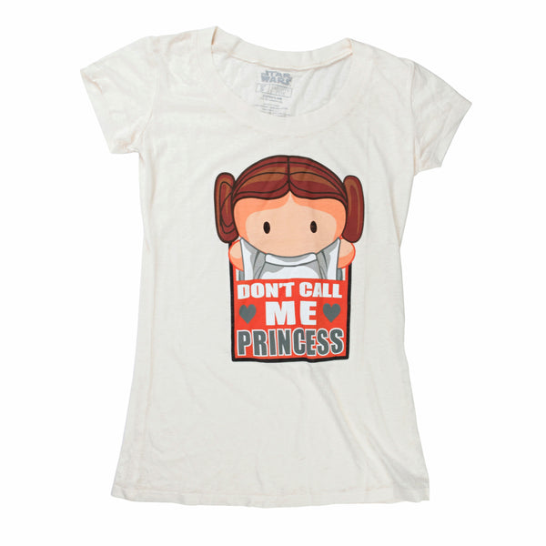 Star Wars Kawaii Leia Dont Call Me Princess Juniors T-Shirt