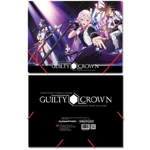 Guilty Crown Group Elastic Band Document Folder