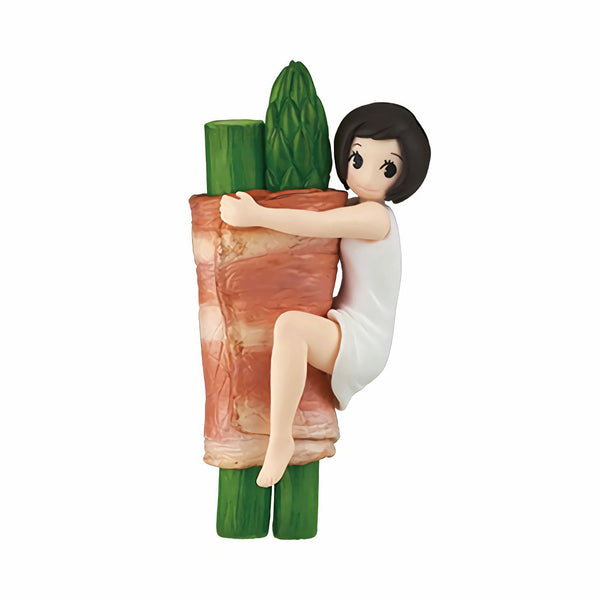 Western Restaurant Delicious Sisters Bacon Asparagus Girl Figure Keychain