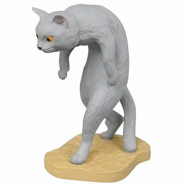 Cat Kitten Stoop Capsule Desktop Figure Part 1- Grey