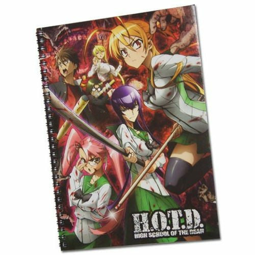 High School Of The Dead Group Spiral Notebook
