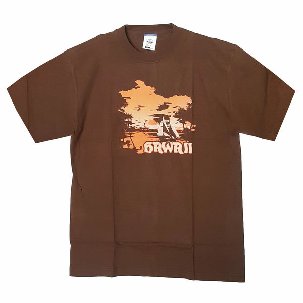 Utsurun Desu. Angry Otter Dark Brown T-Shirt