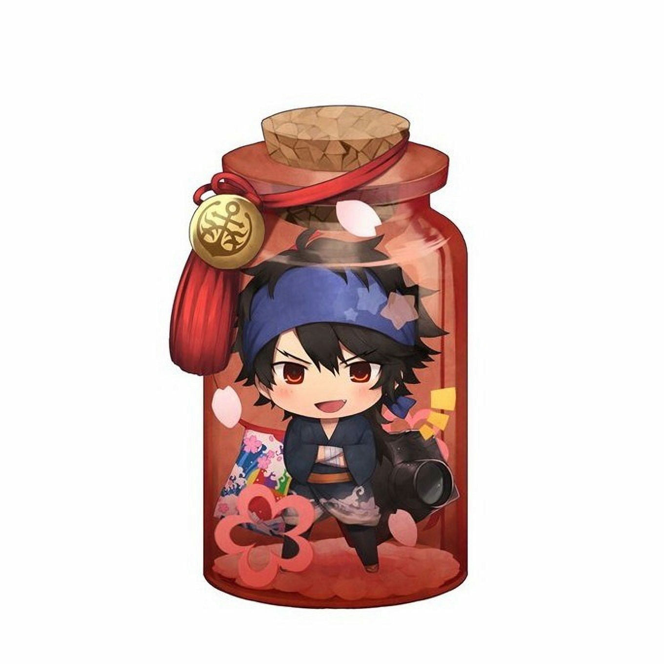 Touken Ranbu Hanamaru Mutsunokami Yoshiyuki Acrylic CharaToria Keychain