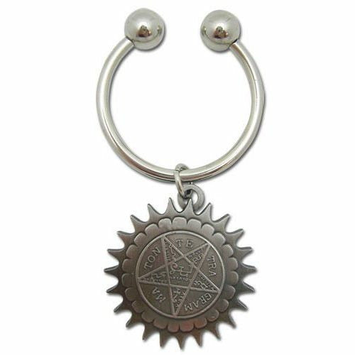 Black Butler Pentagram Metal Keychain
