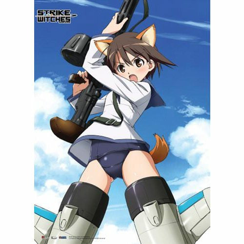 Strike Witches Yoshika With Gun Wall Scroll