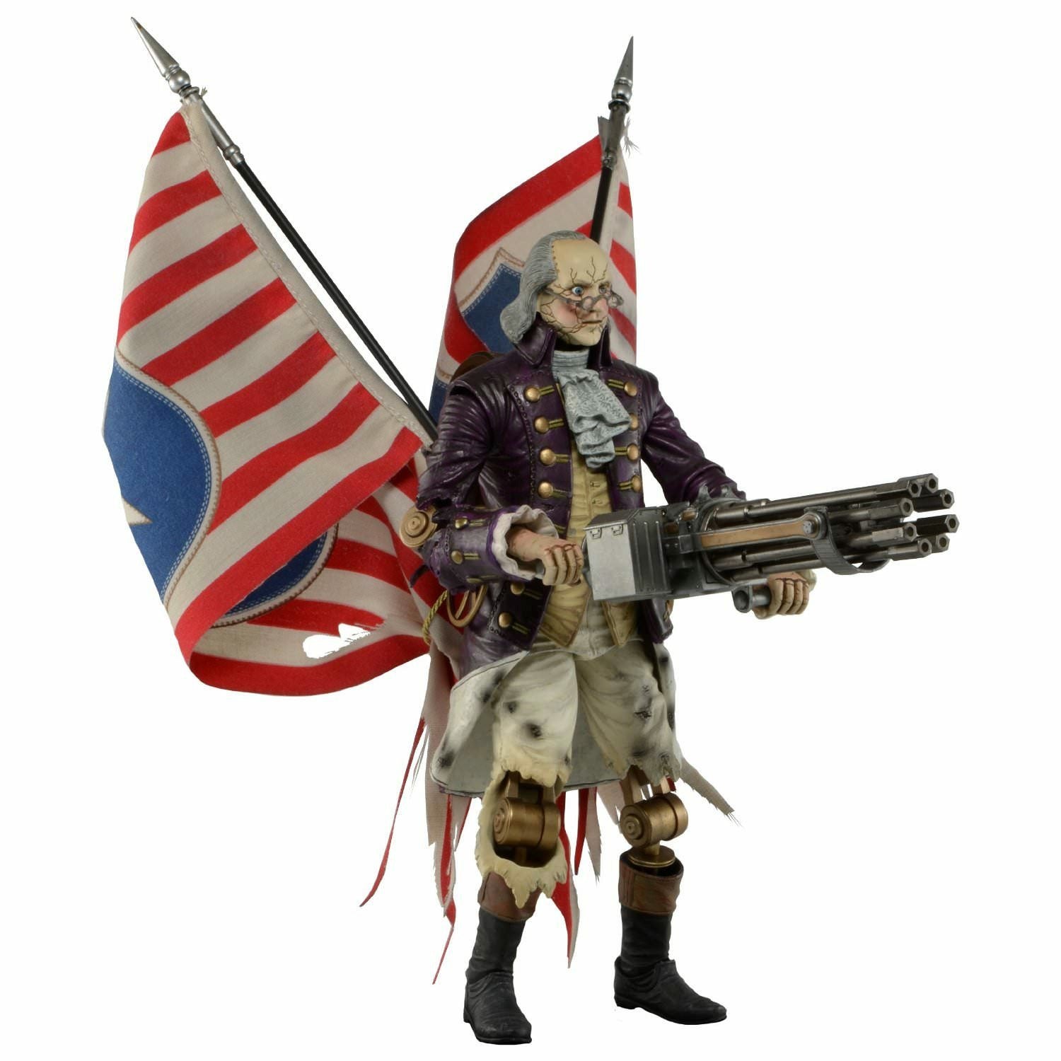 Neca Bioshock Infinite Motorized Franklin Patriot Action Figure