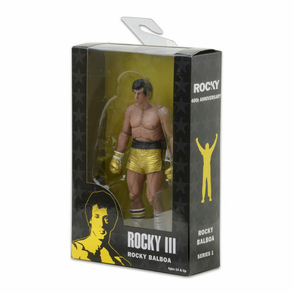 NECA Rocky III 40th Anniversary Series 1 Rocky Balboa Gold 7 inch