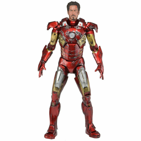 Neca Avengers Battle Damaged Iron Man  1/4 Scale Action Figure