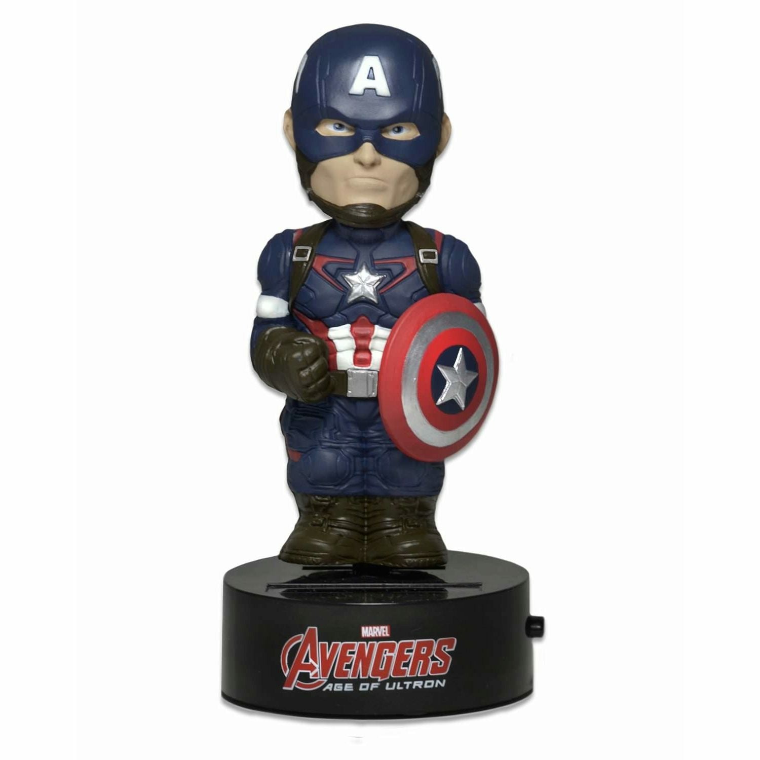 Neca Avengers Age of Ultron Captain America Solar Powered Body Knocker