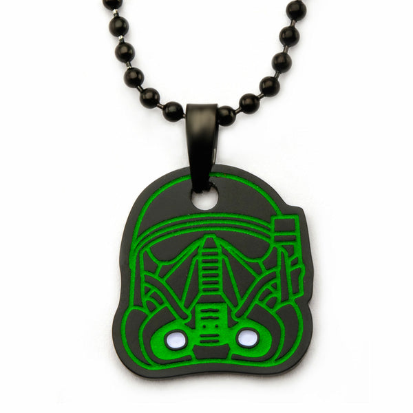 Star Wars Rogue One Death Trooper Glow Pendant Stainless Steel Necklace