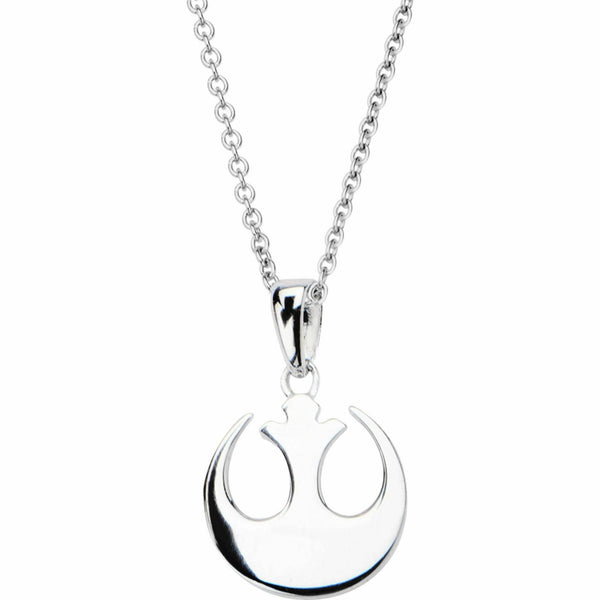 Star Wars Rebel Alliance Symbol Small Pendant Sterling Silver Necklace