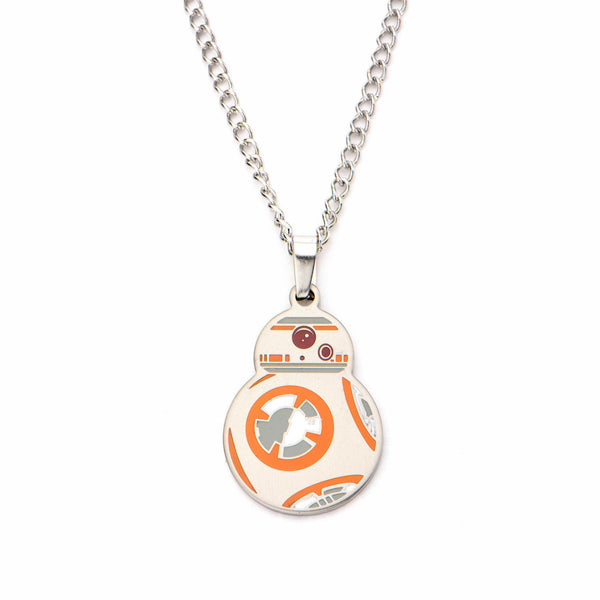 Star Wars VII: The Force Awakens BB-8 Enamel Pendant Stainless Steel Necklace