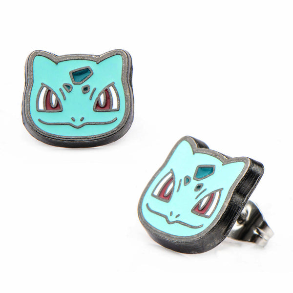 Pokemon Bulbasaur Head Stud Stainless Steel Earrings