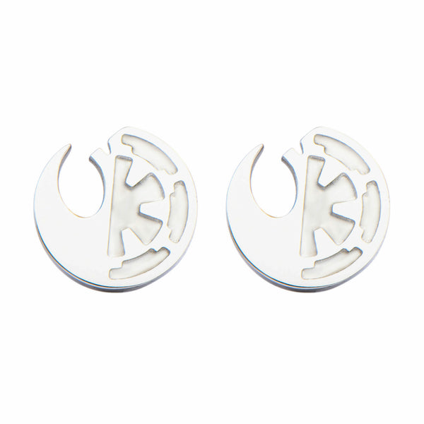 Star Wars Rogue One Split Symbol 316L Stainless Steel Stud Earrings